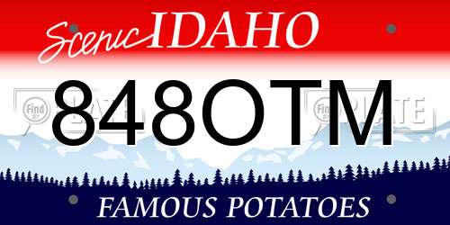 848OTM Idaho License Plate