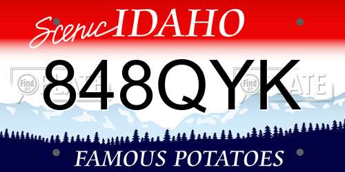 848QYK Idaho License Plate