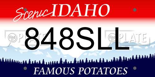 848SLL Idaho License Plate