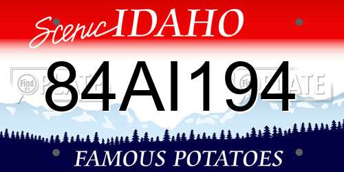 84AI194 Idaho License Plate