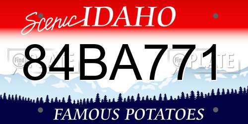84BA771 Idaho License Plate