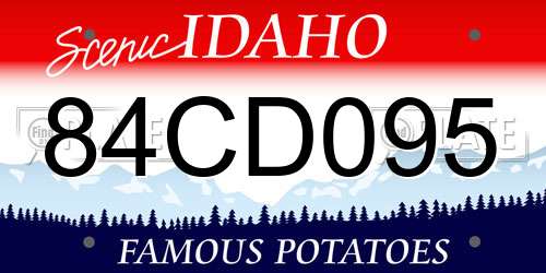 84CD095 Idaho License Plate