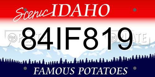 84IF819 Idaho License Plate