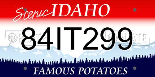 84IT299 Idaho License Plate