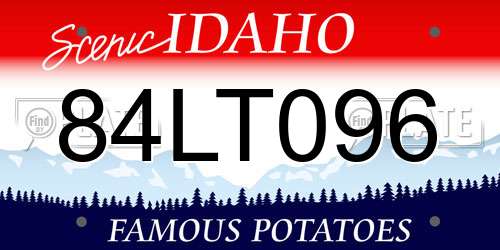 84LT096 Idaho License Plate
