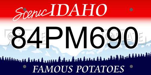 84PM690 Idaho License Plate