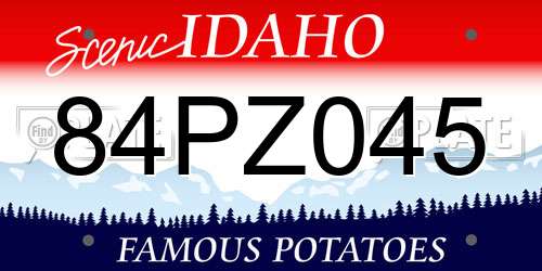 84PZ045 Idaho License Plate