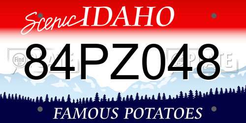 84PZ048 Idaho License Plate