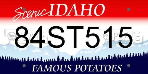 84ST515 Idaho License Plate