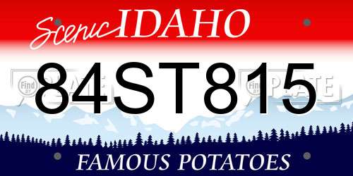84ST815 Idaho License Plate