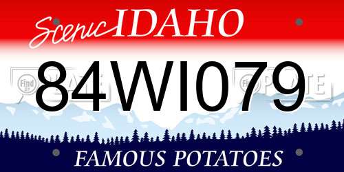 84WI079 Idaho License Plate