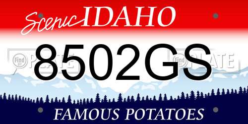 8502GS Idaho License Plate
