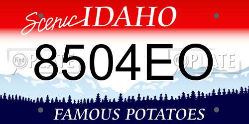 8504EO Idaho License Plate