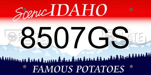 8507GS Idaho License Plate