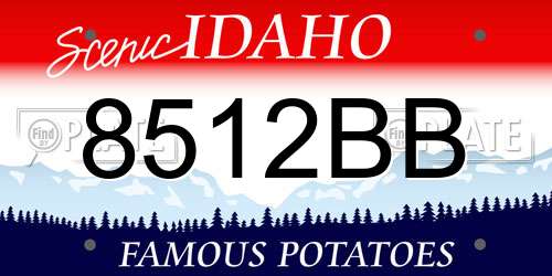 8512BB Idaho License Plate