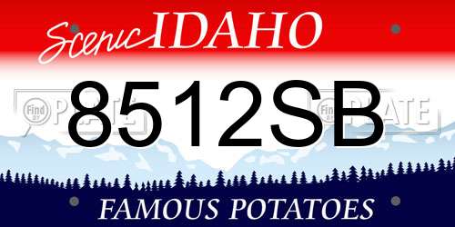 8512SB Idaho License Plate