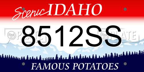 8512SS Idaho License Plate