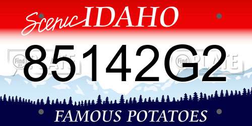 85142G2 Idaho License Plate