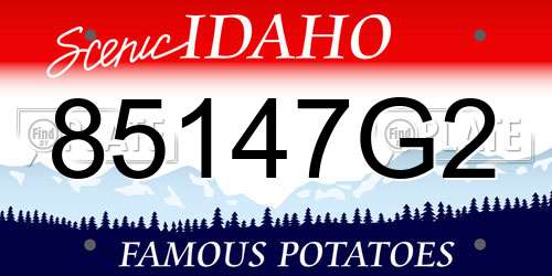 85147G2 Idaho License Plate