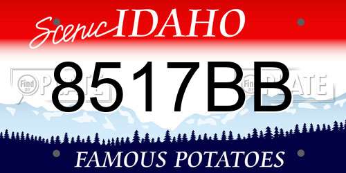 8517BB Idaho License Plate