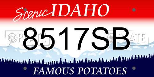 8517SB Idaho License Plate