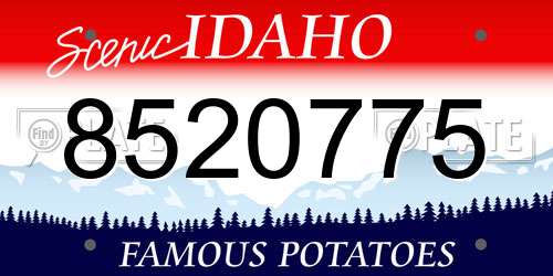 8520775 Idaho License Plate