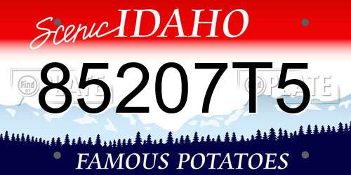 85207T5 Idaho License Plate