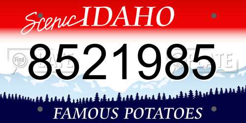 8521985 Idaho License Plate
