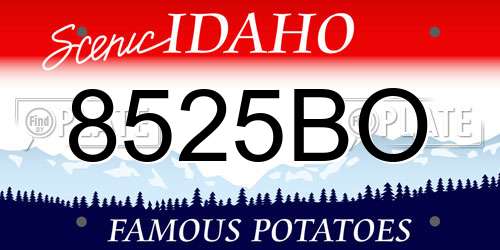 8525BO Idaho License Plate