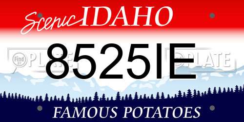8525IE Idaho License Plate