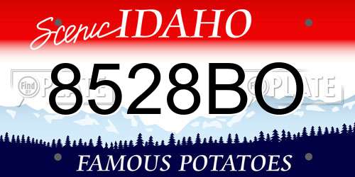 8528BO Idaho License Plate