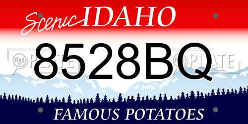 8528BQ Idaho License Plate