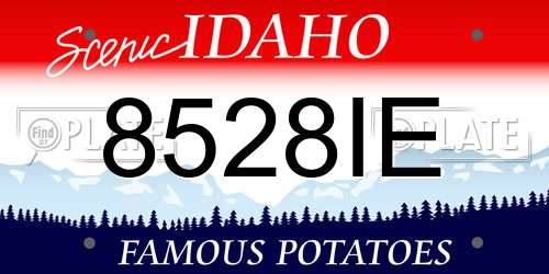 8528IE Idaho License Plate