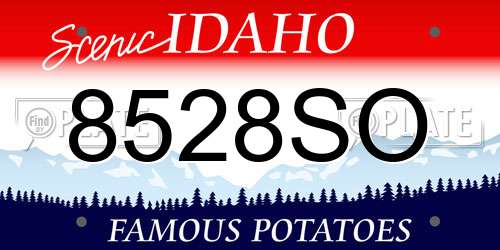 8528SO Idaho License Plate