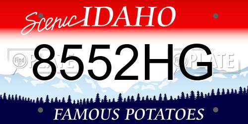 8552HG Idaho License Plate