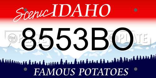 8553BO Idaho License Plate
