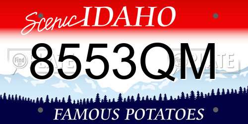8553QM Idaho License Plate