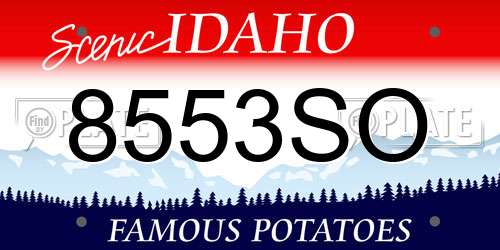 8553SO Idaho License Plate
