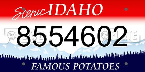 8554602 Idaho License Plate