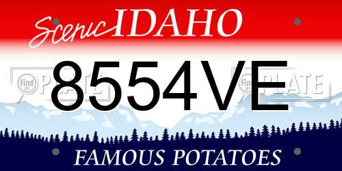 8554VE Idaho License Plate