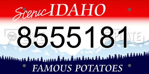 8555181 Idaho License Plate
