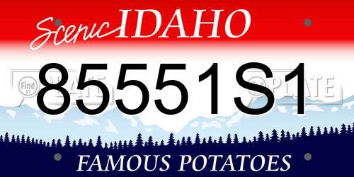 85551S1 Idaho License Plate