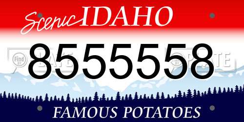 8555558 Idaho License Plate
