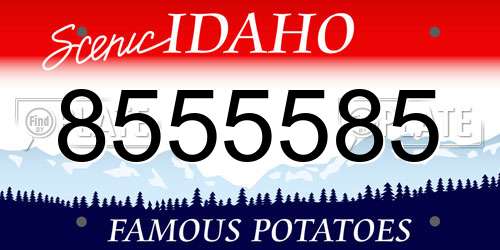 8555585 Idaho License Plate