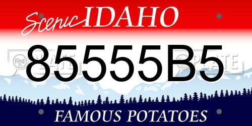 85555B5 Idaho License Plate