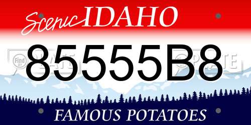 85555B8 Idaho License Plate