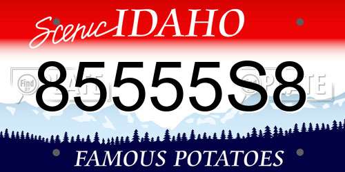 85555S8 Idaho License Plate