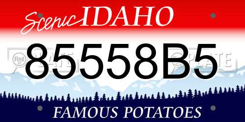 85558B5 Idaho License Plate