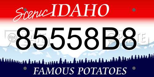 85558B8 Idaho License Plate