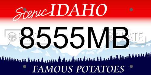 8555MB Idaho License Plate
